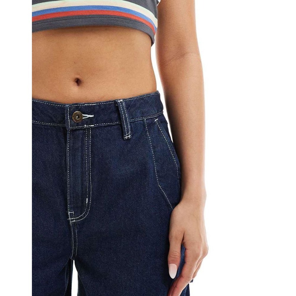 Vans Groundwork Long Denim Shorts Jorts Dark Wash Carpenter Skate Size 26 - Picture 2 of 10